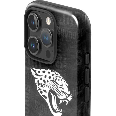 NFL Jacksonville Jaguars Black & White iPhone 16 Pro Impact Case