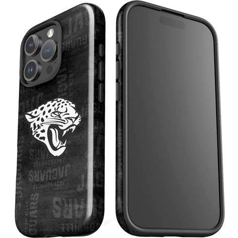 NFL Jacksonville Jaguars Black & White iPhone 16 Pro Impact Case