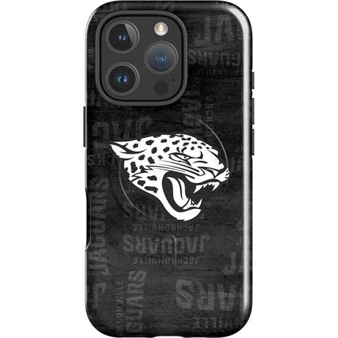 NFL Jacksonville Jaguars Black & White iPhone 16 Pro Magsafe Impact Case