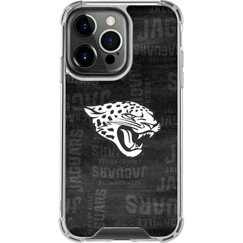 NFL Jacksonville Jaguars Black & White iPhone 16 Pro Max Clear Case
