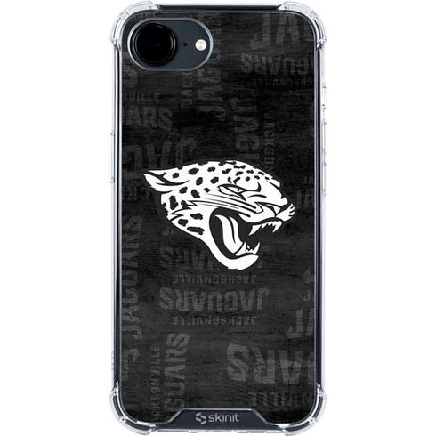 NFL Jacksonville Jaguars Black & White iPhone 16e Clear Case