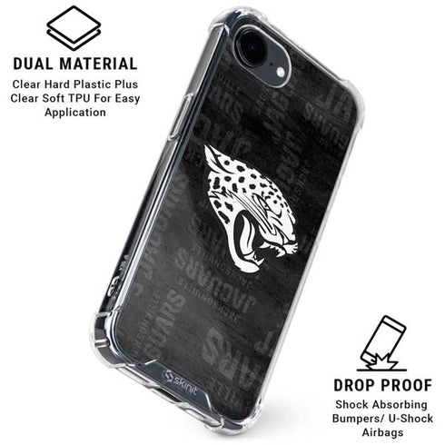 NFL Jacksonville Jaguars Black & White iPhone 16e Clear Case