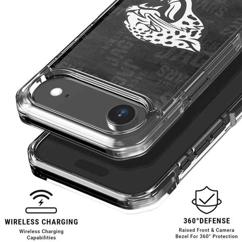 NFL Jacksonville Jaguars Black & White iPhone 17 Air Clear Case