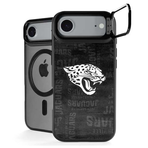 NFL Jacksonville Jaguars Black & White iPhone 17 Air Kickstand Case