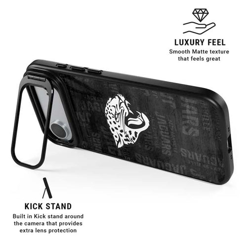 NFL Jacksonville Jaguars Black & White iPhone 17 Air Kickstand Case