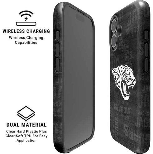 NFL Jacksonville Jaguars Black & White iPhone 17 Magsafe Impact Case