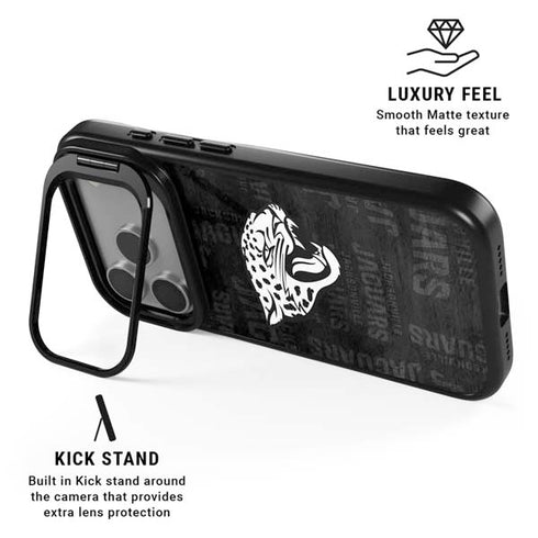 NFL Jacksonville Jaguars Black & White iPhone 17 Pro Kickstand Case