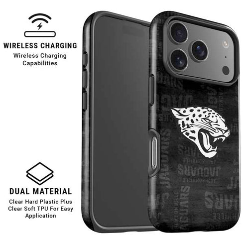 NFL Jacksonville Jaguars Black & White iPhone 17 Pro Magsafe Impact Case