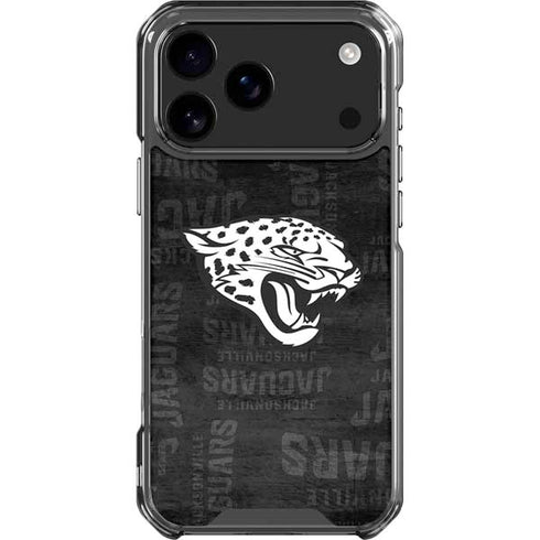 NFL Jacksonville Jaguars Black & White iPhone 18 Pro Max Clear Case