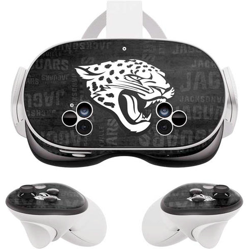 NFL Jacksonville Jaguars Black & White Meta Quest 3S Skin