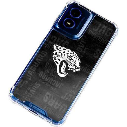 NFL Jacksonville Jaguars Black & White Moto G 5G (2024) Clear Case