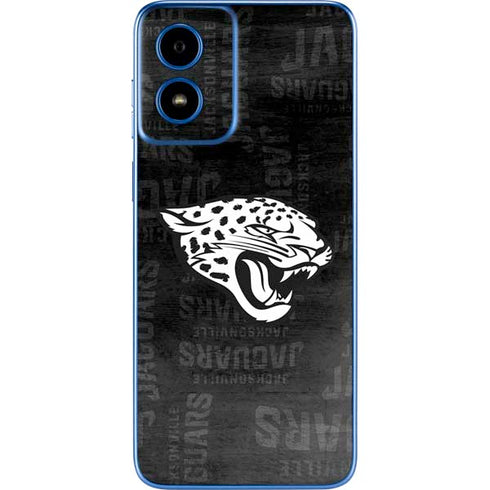 NFL Jacksonville Jaguars Black & White Moto G Play 4G (2024) Skin