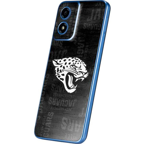NFL Jacksonville Jaguars Black & White Moto G Play 4G (2024) Skin