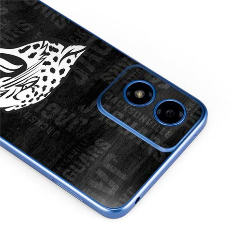 NFL Jacksonville Jaguars Black & White Moto G Play 4G (2024) Skin