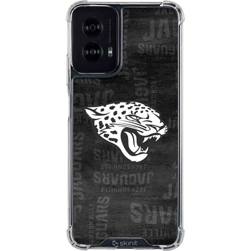 NFL Jacksonville Jaguars Black & White Moto G Power 5G (2024) Clear Case