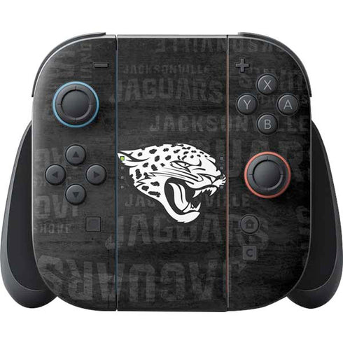 NFL Jacksonville Jaguars Black & White Nintendo Switch 2 (2025) Joy-Con Controller Skin
