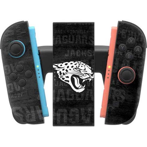 NFL Jacksonville Jaguars Black & White Nintendo Switch 2 (2025) Joy-Con Controller Skin