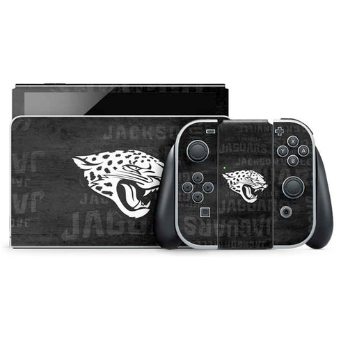 NFL Jacksonville Jaguars Black & White Nintendo Skins