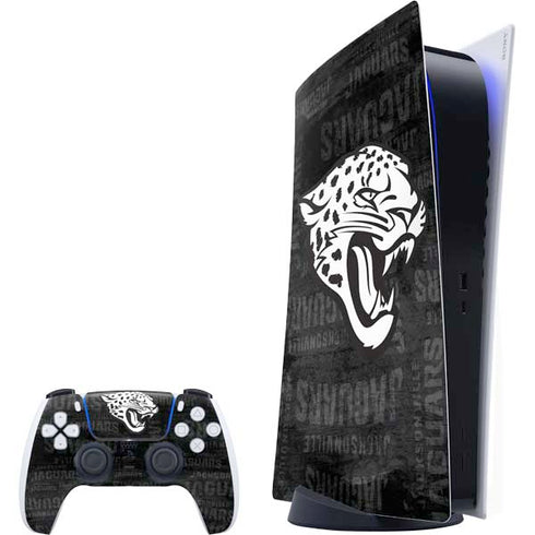 NFL Jacksonville Jaguars Black & White PlayStation PS5 Skins