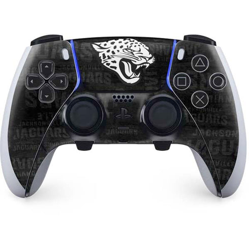 NFL Jacksonville Jaguars Black & White PS5 DualSense Edge Pro Controller Skin