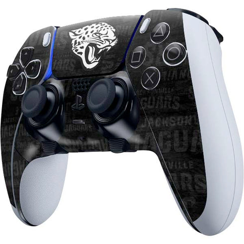 NFL Jacksonville Jaguars Black & White PS5 DualSense Edge Pro Controller Skin