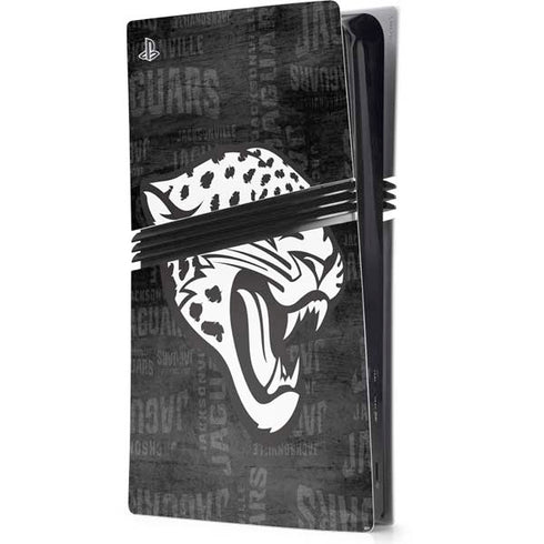 NFL Jacksonville Jaguars Black & White PS5 Pro Console Skin