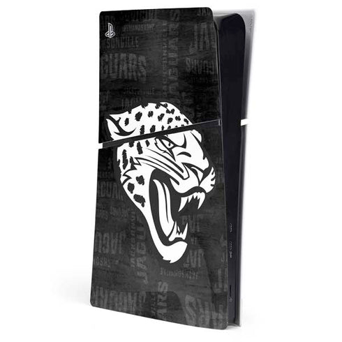 NFL Jacksonville Jaguars Black & White PS5 Slim Digital Edition Console Skin