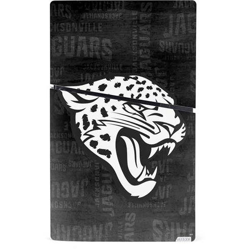 NFL Jacksonville Jaguars Black & White PS5 Slim Digital Edition Console Skin