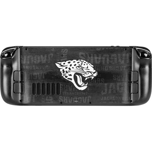 NFL Jacksonville Jaguars Black & White Steam Deck Handheld Gaming Computer OLED Skin