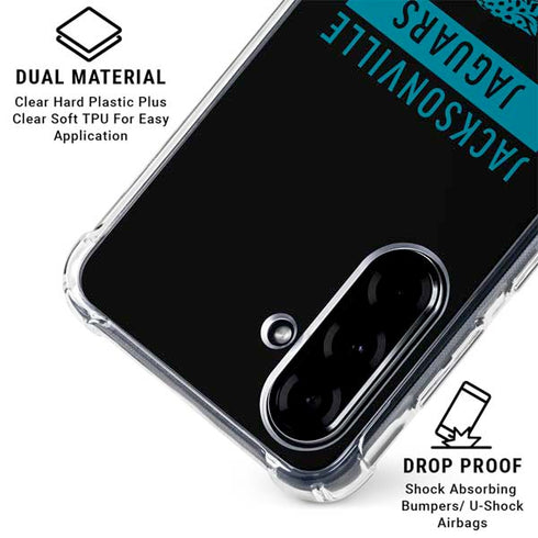 NFL Jacksonville Jaguars Black Performance Series Galaxy A36 5G Clear Case