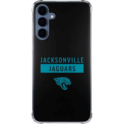 NFL Jacksonville Jaguars Black Performance Series Galaxy A55 5G Clear Case