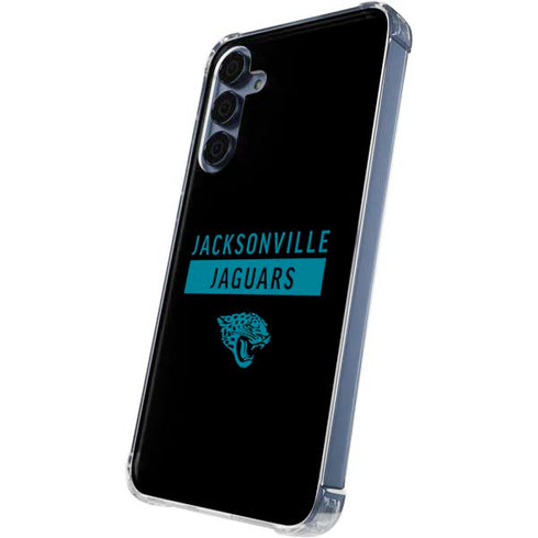 NFL Jacksonville Jaguars Black Performance Series Galaxy A55 5G Clear Case