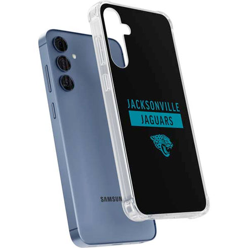 NFL Jacksonville Jaguars Black Performance Series Galaxy A55 5G Clear Case