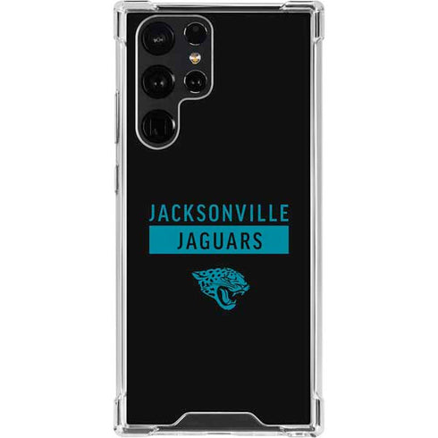 NFL Jacksonville Jaguars Black Performance Series Galaxy S23 Ultra Clear Case