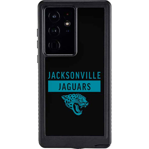 NFL Jacksonville Jaguars Black Performance Series Galaxy S24 Ultra Waterproof Case