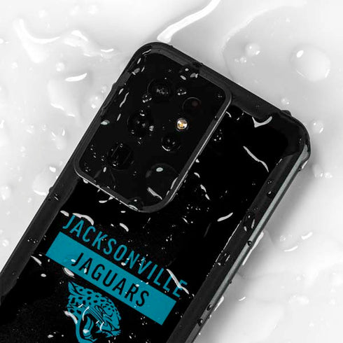 NFL Jacksonville Jaguars Black Performance Series Galaxy S24 Ultra Waterproof Case