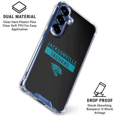 NFL Jacksonville Jaguars Black Performance Series Galaxy S25 Plus Clear Case