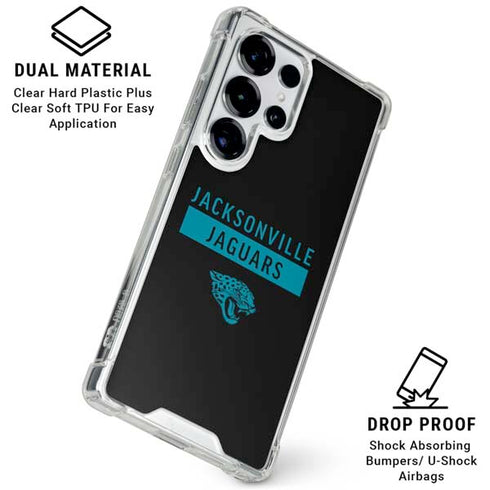 NFL Jacksonville Jaguars Black Performance Series Galaxy S25 Ultra Clear Case