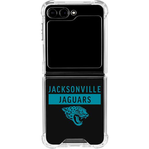 NFL Jacksonville Jaguars Black Performance Series Galaxy Z Flip6 Clear Case