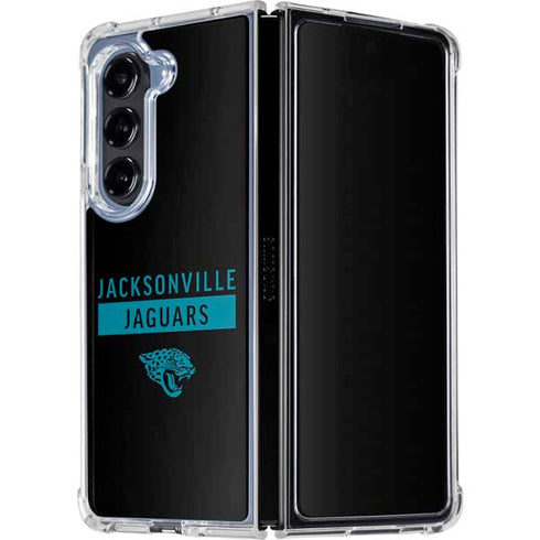 NFL Jacksonville Jaguars Black Performance Series Galaxy Z Fold5 5G Clear Case