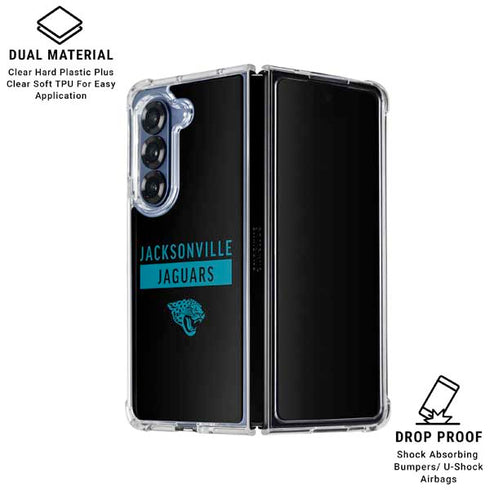 NFL Jacksonville Jaguars Black Performance Series Galaxy Z Fold6 Clear Case