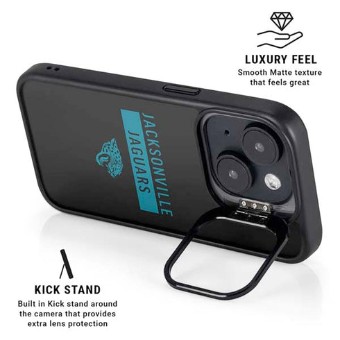 NFL Jacksonville Jaguars Black Performance Series iPhone 15 Plus Kickstand Case