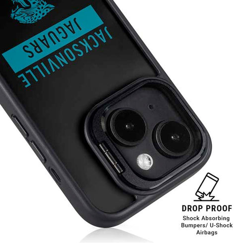 NFL Jacksonville Jaguars Black Performance Series iPhone 15 Plus Kickstand Case