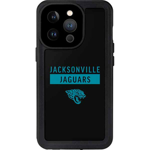 NFL Jacksonville Jaguars Black Performance Series iPhone 15 Pro Waterproof Case