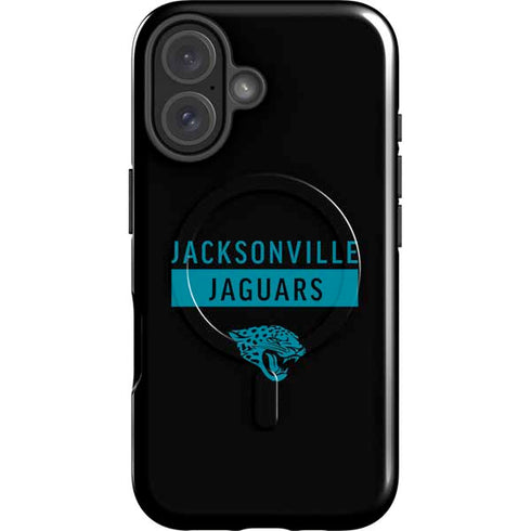NFL Jacksonville Jaguars Black Performance Series iPhone 16 Magsafe Impact Case