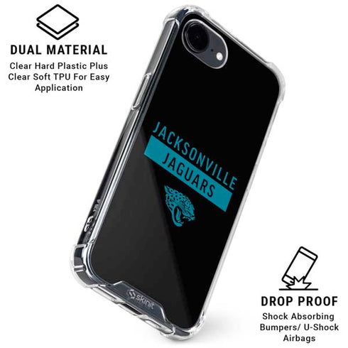 NFL Jacksonville Jaguars Black Performance Series iPhone 16e Clear Case