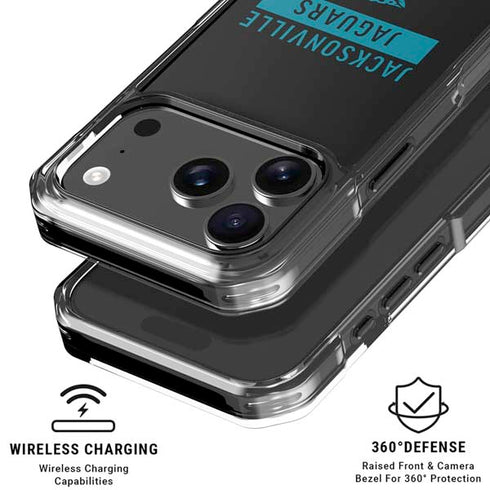 NFL Jacksonville Jaguars Black Performance Series iPhone 18 Pro Clear Case