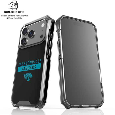 NFL Jacksonville Jaguars Black Performance Series iPhone 18 Pro Clear Case
