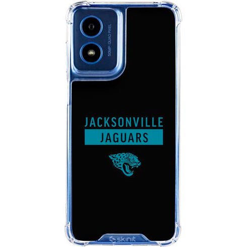 NFL Jacksonville Jaguars Black Performance Series Moto G 5G (2024) Clear Case