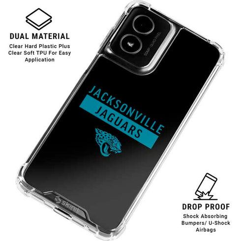 NFL Jacksonville Jaguars Black Performance Series Moto G Power 5G (2024) Clear Case